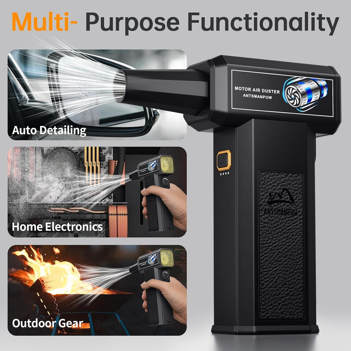 Cordless air duster and mini blower, view 4