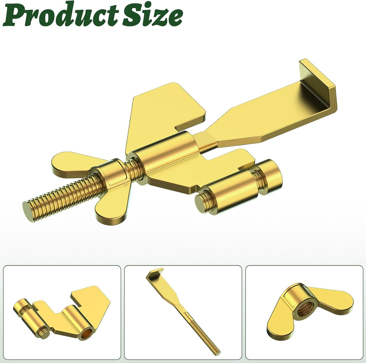 1 PCS Gold Portable Door Lock,Heavy-Duty Portable Door Lock for Home, Travel, Hotels, Apartments