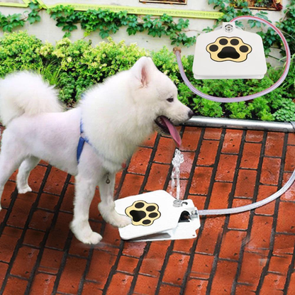 Paw-activated outdoor dog water fountain, view 2