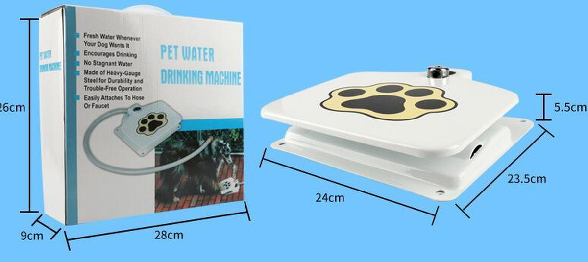 Paw-activated outdoor dog water fountain, view 8