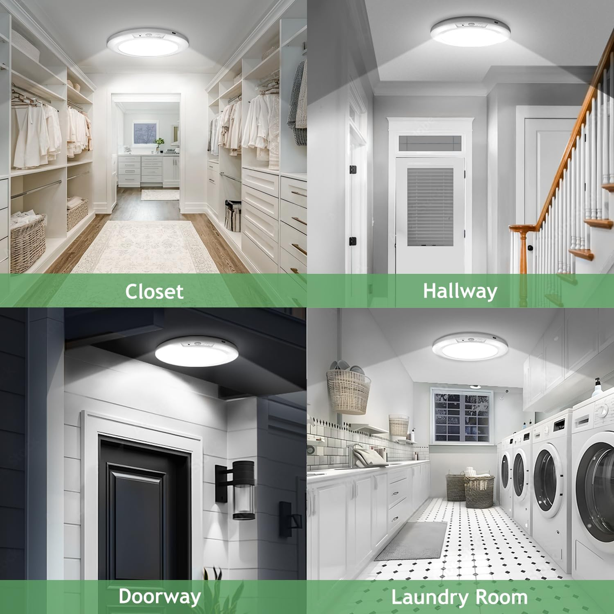 Rechargeable motion-sensor ceiling light with remote, view 5